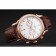 Patek Philippe Chronograph White Dial With Diamonds Rose Gold Case Brown Leather Strap