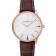Swiss Vacheron Constantin Patrimony Grand Taille White Dial Rose Gold Diamonds Case Brown Leather Bracelet 1454171