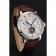 Vacheron Constantin Tourbillon White Dial Stainless Steel Case Brown Leather Bracelet