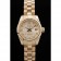 Rolex DateJust Ribbed Pattern Gold Bezel Gold Dial