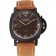 Swiss Panerai Luminor 1950 Brown Dial Black PVD Case Brown Suede Leather Strap 1453848