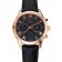 Omega DeVille Rose Gold Bezel with Black Dial and Black Leather Strap 621569