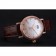 IWC Portofino Moon Phase Silver Dial Rose Gold Case Diamonds Bezel Brown Leather Strap