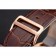Hermes Dressage White Dial Rose Gold Case Brown Leather Strap