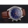 Omega Speedmaster Blue Dial Stainless Steel Case Brown Leather Strap 622807