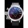 U-Boat 1001 Red On Black Dial Stainless Steel Case Rubber Bracelet 622712