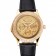Swiss Patek Philippe Grand Complications Power Reserve Gold Dial And Case Diamond Bezel Black Leather Strap