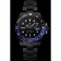 Swiss Rolex GMT Master II Black Dial Blue And Black Bezel Black PVD Case And Bracelet