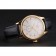 Swiss Rolex Cellini White Dial Gold Case Black Leather Strap