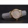 Patek Philippe Calatrava Gray Dial Diamond Markings Gold Case Gray Leather Strap