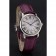 Cartier Ronde White Dial Stainless Steel Case Purple Leather Strap