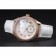 Omega DeVille Prestige White Dial Gold Diamond Case White Leather Bracelet 1454122