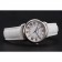 Cartier Ronde White Dial Stainless Steel Case White Leather Strap