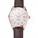 Swiss Tag Heuer Carrera Calibre 5 White Dial Rose Gold Case Brown Leather Strap