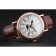 Patek Philippe Perpetual Calendar Retrograde Date White Dial Engraved Rose Gold Case Brown Leather Bracelet 1454148