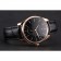 Patek Philippe Calatrava Date Black Dial Rose Gold Case Black Leather Strap