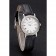 Patek Philippe Calatrava White Dial Roman Numerals Double Ribbed Bezel Stainless Steel Case Black Leather Strap