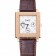 Piaget Emperador Limited Edition White Dial Engraved Rose Gold Case Brown Leather Bracelet 1454140