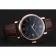 Swiss IWC Portofino Gold Case Black Dial Brown Leather Bracelet 622669