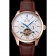 IWC Portofino Tourbillon White Dial Blue Markings Rose Gold Case Brown Leather Strap