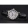 Patek Philippe Calatrava White Dial Roman Numerals Stainless Steel Case Black Leather Strap