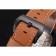 Panerai Luminor Ion Plated Stainless Steel Bezel Orange Leather Bracelet 622309