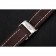 Breitling Brown Leather White Stitching Bracelet 622604