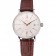 IWC Portofino Silver Dial Stainless Steel Case Diamonds Bezel Brown Leather Strap