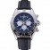Breitling Chronomat 44 Black Dial with White Subdials Black Leather Bracelet 622511