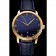 Patek Philippe Calatrava Date Blue Guilloche Dial Gold Case Blue Leather Strap