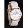 Cartier Moonphase Rose Gold Watch with White Leather Band ct254 621373