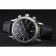 Patek Philippe Chronograph Black Dial Stainless Steel Case Black Leather Strap