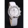 Omega Speedmaster Chronograph White Dial White Leather Bracelet 622452
