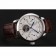 Vacheron Constantin Tourbillon White Dial Stainless Steel Case Brown Leather Bracelet