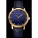 Patek Philippe Calatrava Blue Guilloche Dial Gold Case Blue Leather Strap