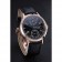 Patek Philippe Geneve Two Dial Black Dial Rose Gold Bezel Black Leather Band 622146