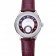 Omega DeVille Prestige Dark Red Dial Silver Diamond Case Dark Red Leather Bracelet 1454121