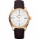 Rolex Cellini White Dial Gold Case Brown Leather Strap 622833