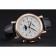 Patek Philippe Grand Complications White Dial Engraved Rose Gold Case Black Leather Bracelet 1454144