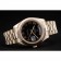 Rolex DayDate Black Patterned Dial Gold Stainless Steel Strap 41980