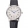 Cartier Rotonde Date White Dial Stainless Steel Case Black Leather Strap