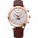 Patek Philippe Moonphase Chronograph White Dial Gold Case Brown Leather Strap 622843