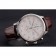IWC Portugieser Chronograph White Dial Rose Gold Hands And Numerals Steel Case With Diamonds Brown Leather Strap
