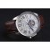 Cartier Calibre Tourbillon White Dial Stainless Steel Case Brown Leather Strap 622750