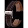 Breitling Brown Leather White Stitching Bracelet 622604