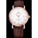 Swiss IWC Portofino Gold Case White Dial Brown Leather Bracelet 622668