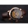 Swiss Patek Philippe Complications Openworked Dial Rose Gold Case Brown Leather Strap