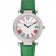 Franck Muller Double Mistery Ronde White Dial Stainless Steel Case Green Leather Strap
