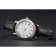 Patek Philippe Calatrava White Dial Roman Numerals Double Ribbed Bezel Stainless Steel Case Black Leather Strap