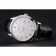 Swiss Patek Philippe Calatrava Silver Dial Stainless Steel Case Black Leather Strap